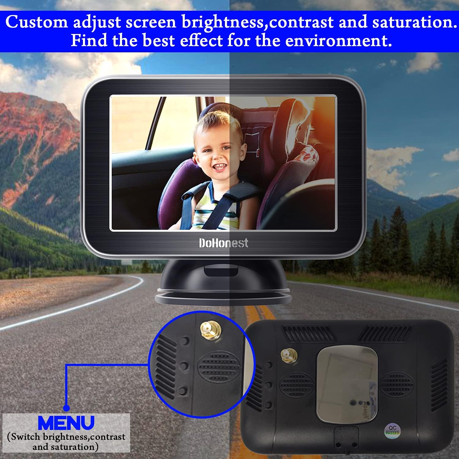 5'' AHD 1080P IR Night Vision Baby Car Camera R404