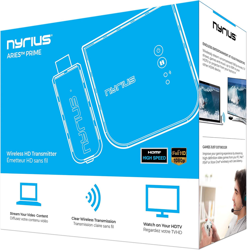 Wireless Video HDMI Transmitter & Receiver for Streaming HD 1080p 3D Video & Digital Audio B604