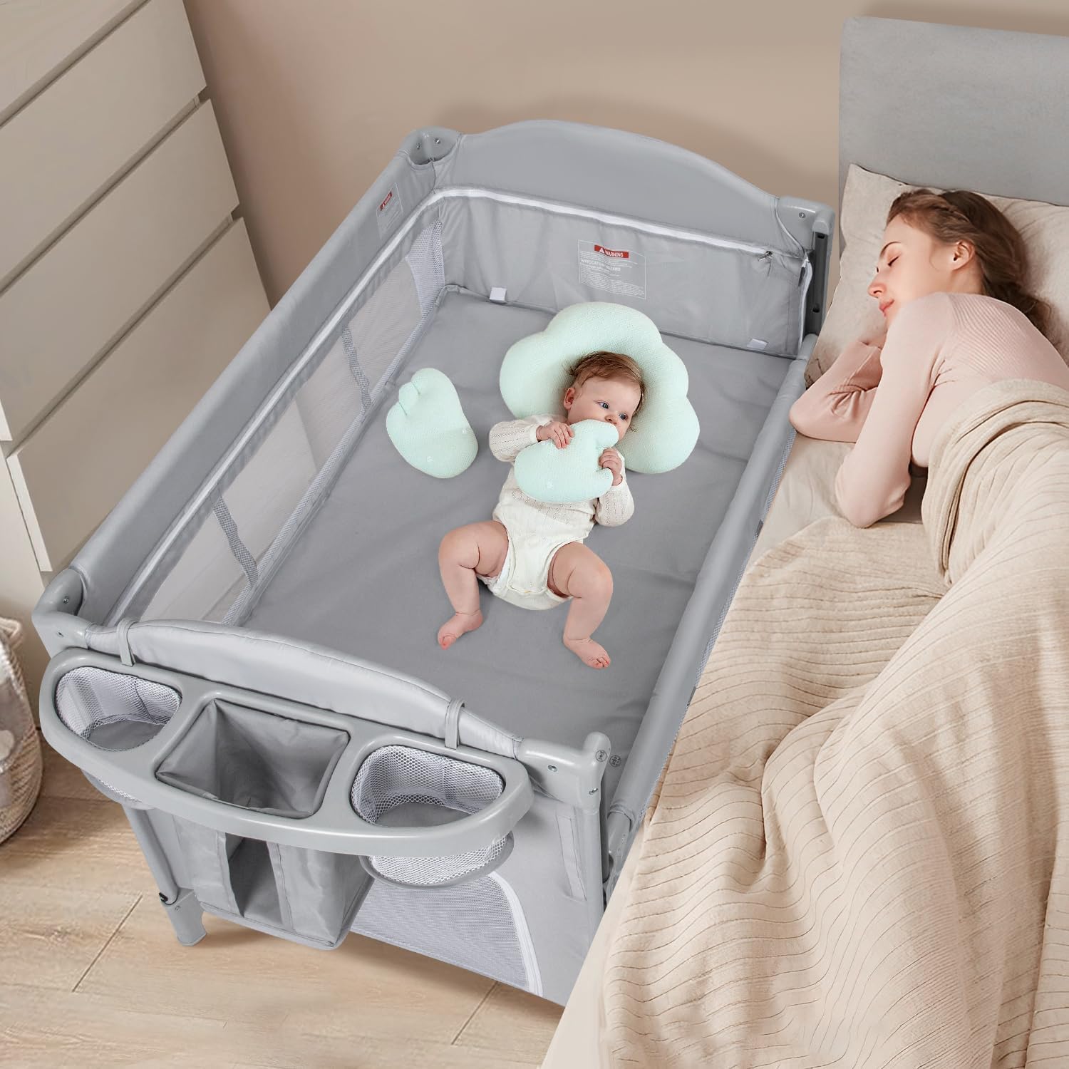 5-in-1 Portable Crib with Carry Bag M12674