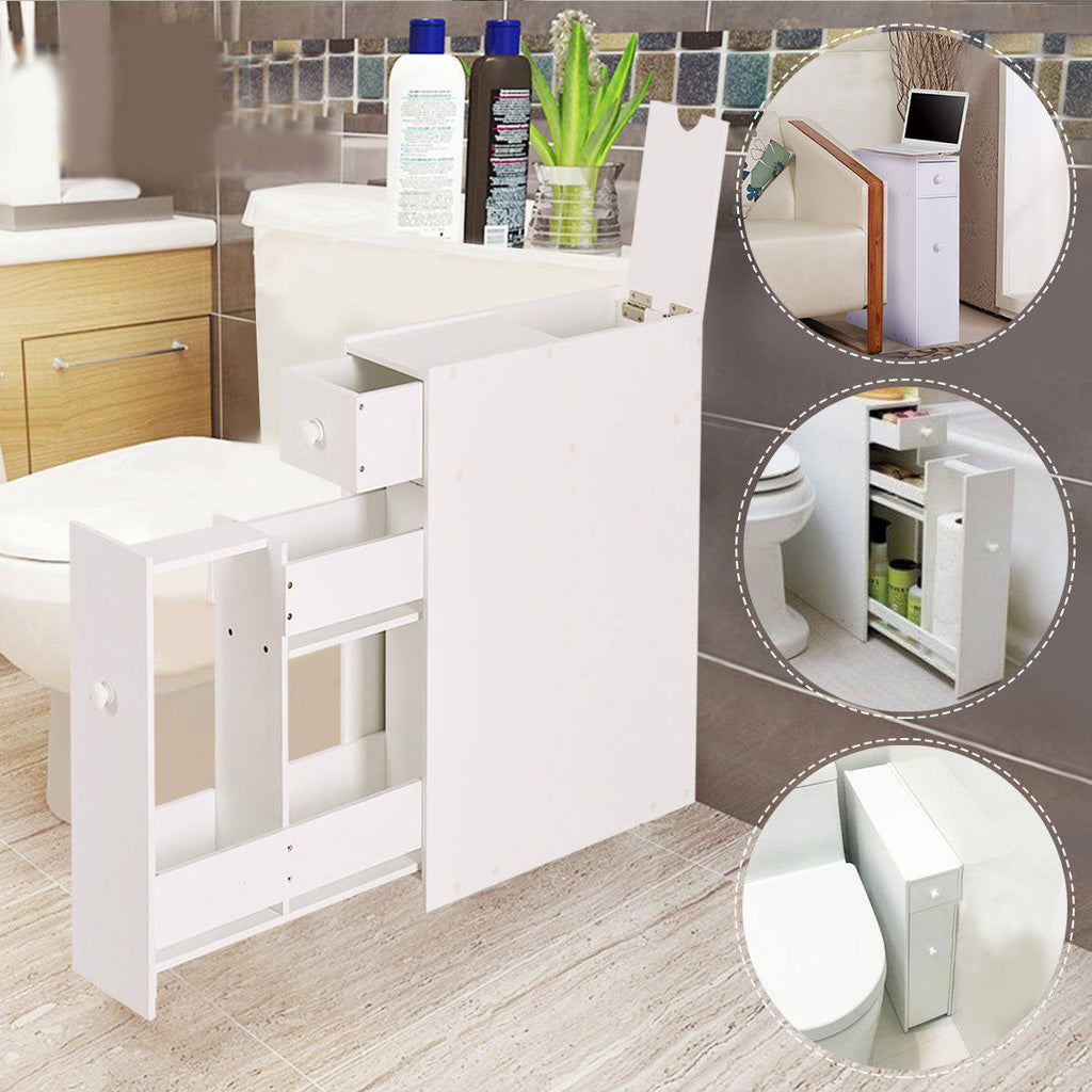 White Bathroom Cabinet Storage Organizer X4996