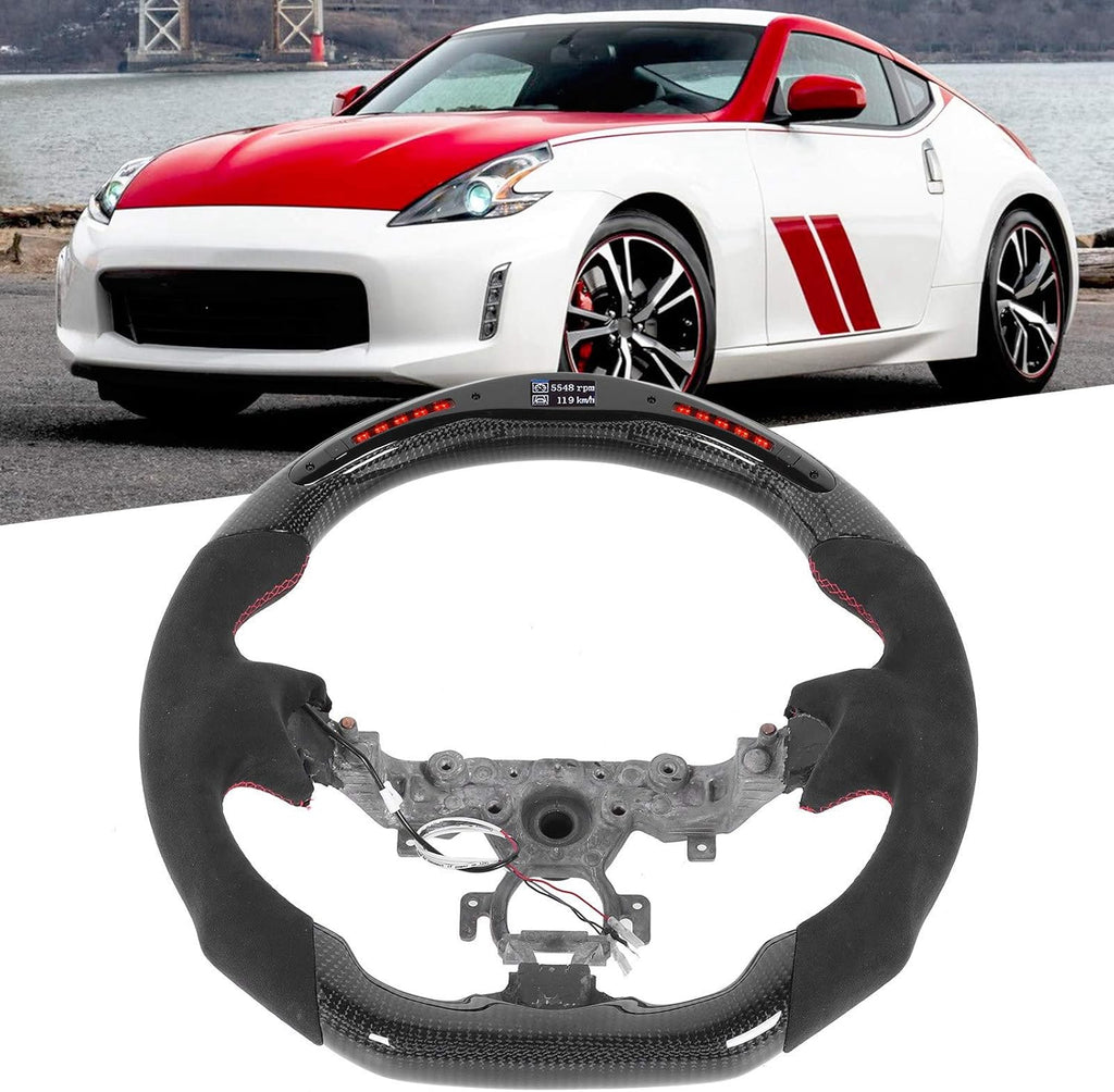 Black Suede LED Steering Wheel O1123