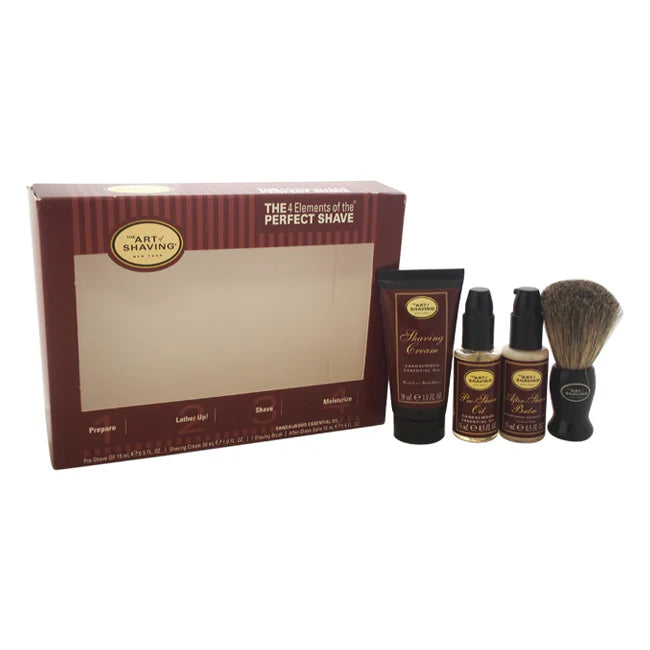 4 Pc Sandalwood Shaving Kit with Brush H84603