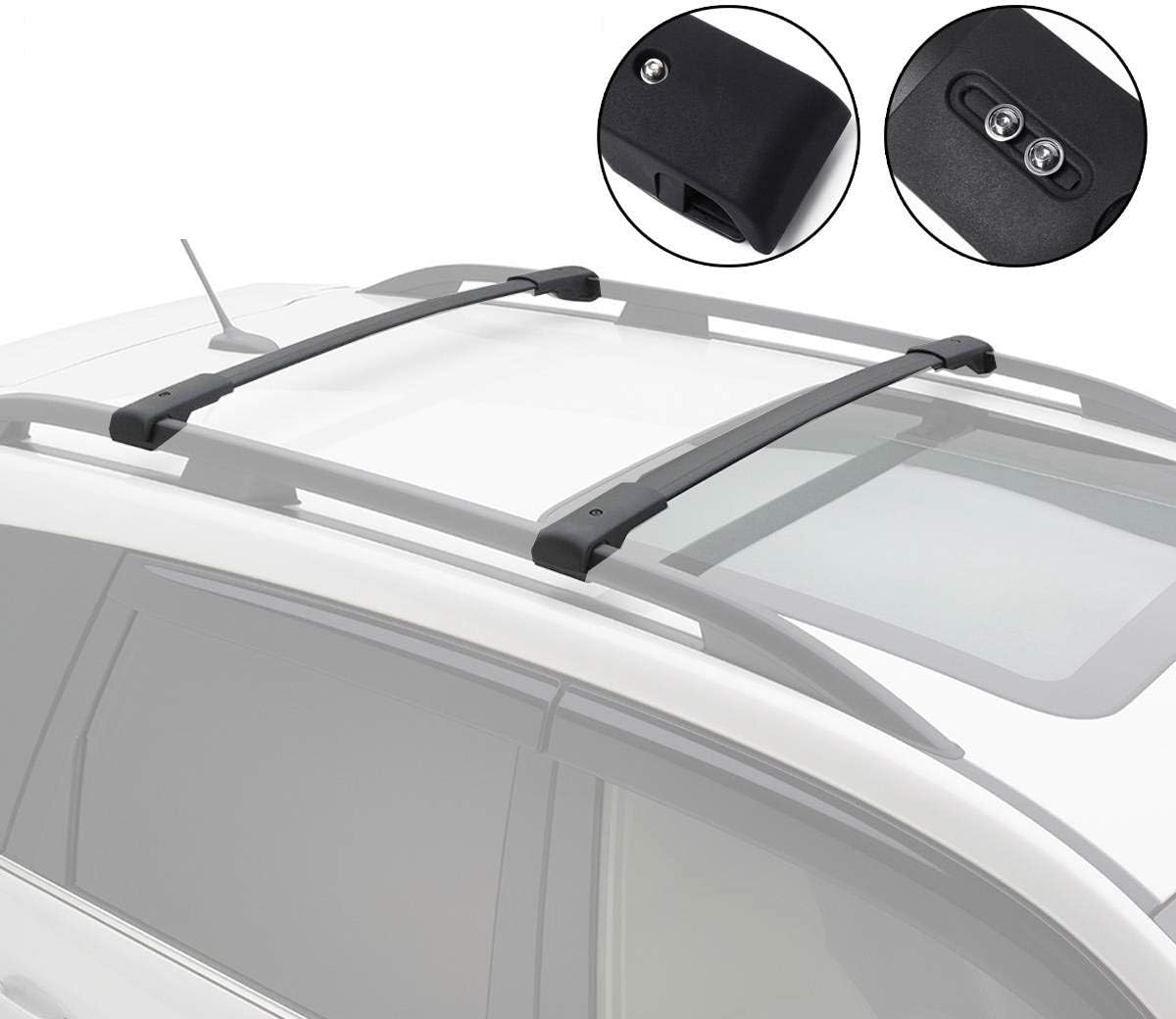 Roof Rack Side Rails Cross Bars Pack of 2 E71968