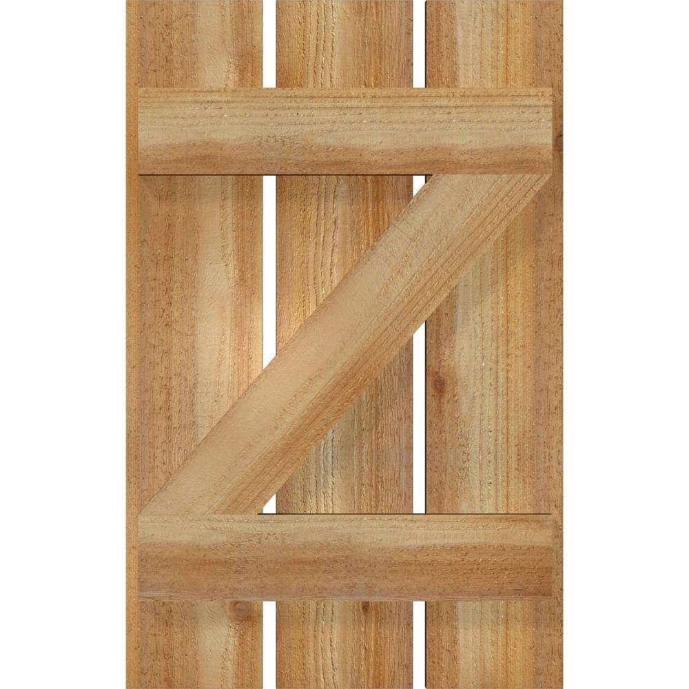 17 1/8x22W x 27x22H Board-n-Batten Shutters with Z-Bar X27702