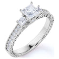 10K White Gold Princess Cut Diamond Engagement Ring F986