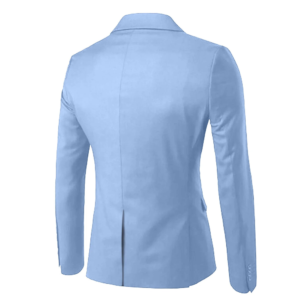 Sky Blue Men’s Slim Fit 3-Piece Suit Jacket Vest & Pant K6513