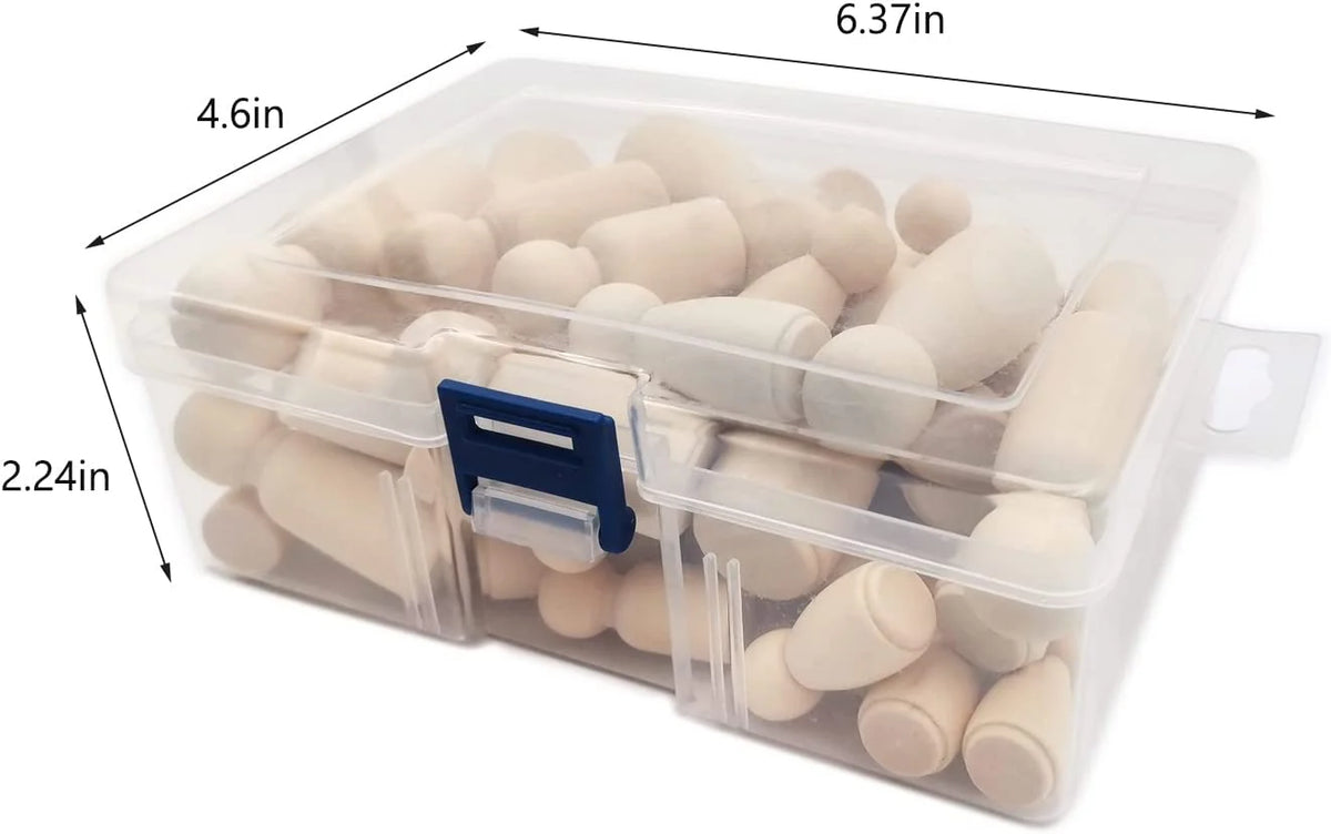 50Pcs Wooden Peg Dolls 35-65mm DIY Arts Crafts D838