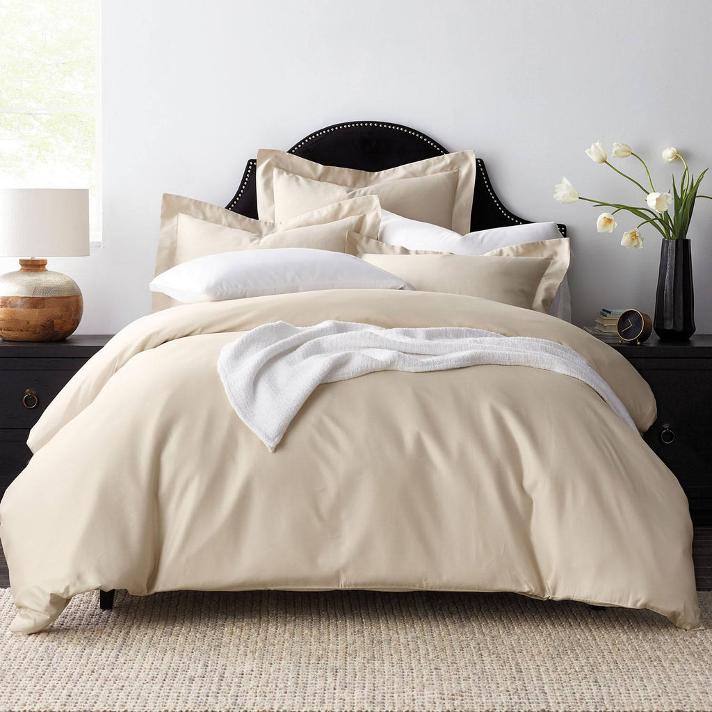 Ivory King Cotton Sateen Duvet Cover B42462