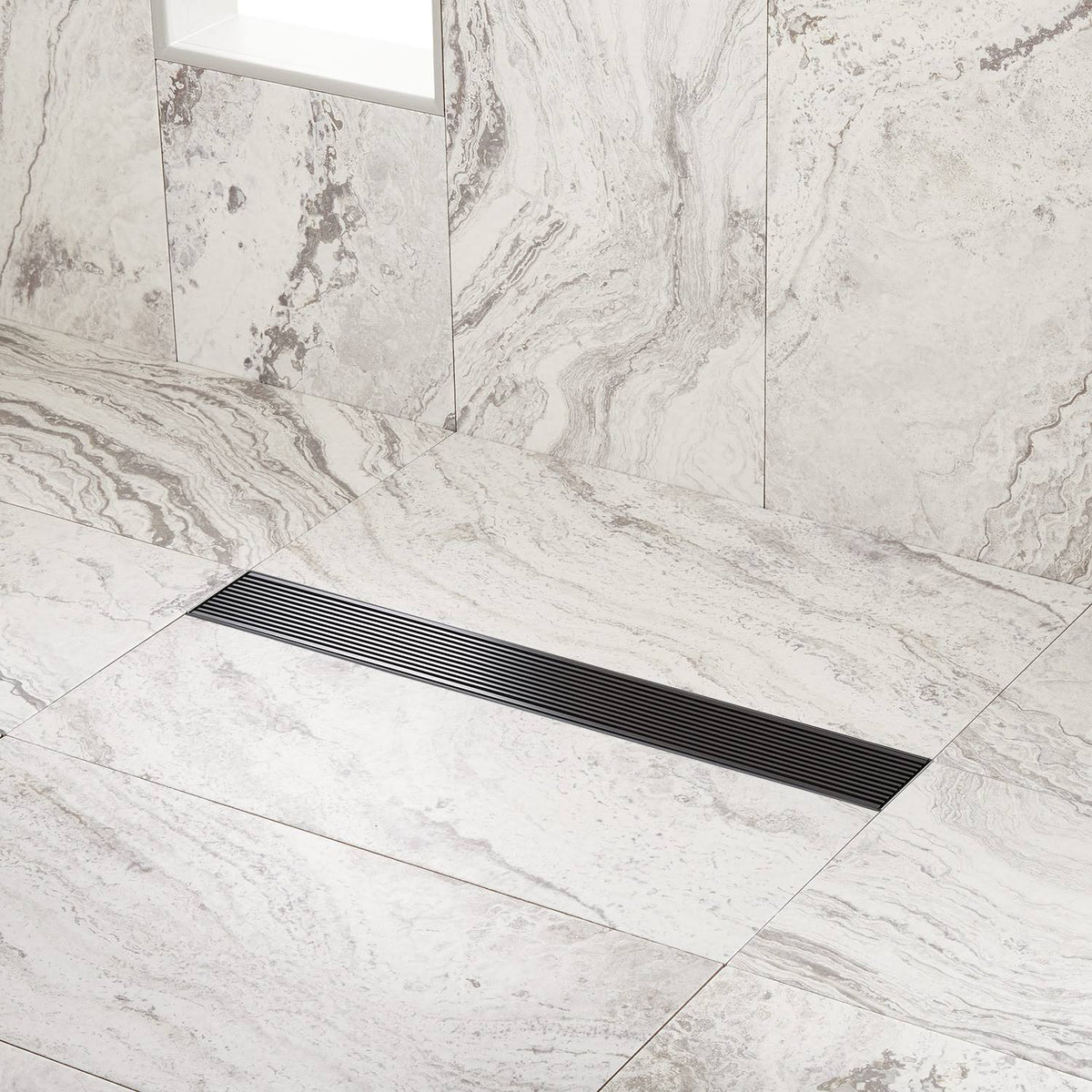 Matte Black Linear Shower Drain M537