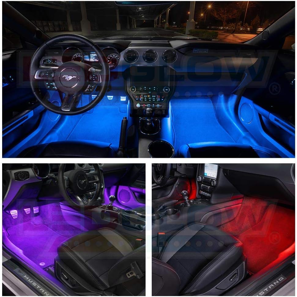 8pc Bluetooth Multi-Color LED Interior Lighting Kit B5668