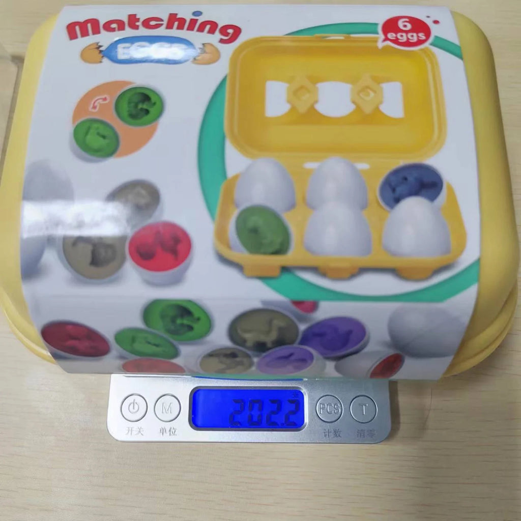 6 Pcs Shape and Color Matching Eggs Puzzle Toy J572469