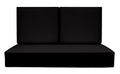 Foam Deep Seating Loveseat Cushion Set, Black W3036