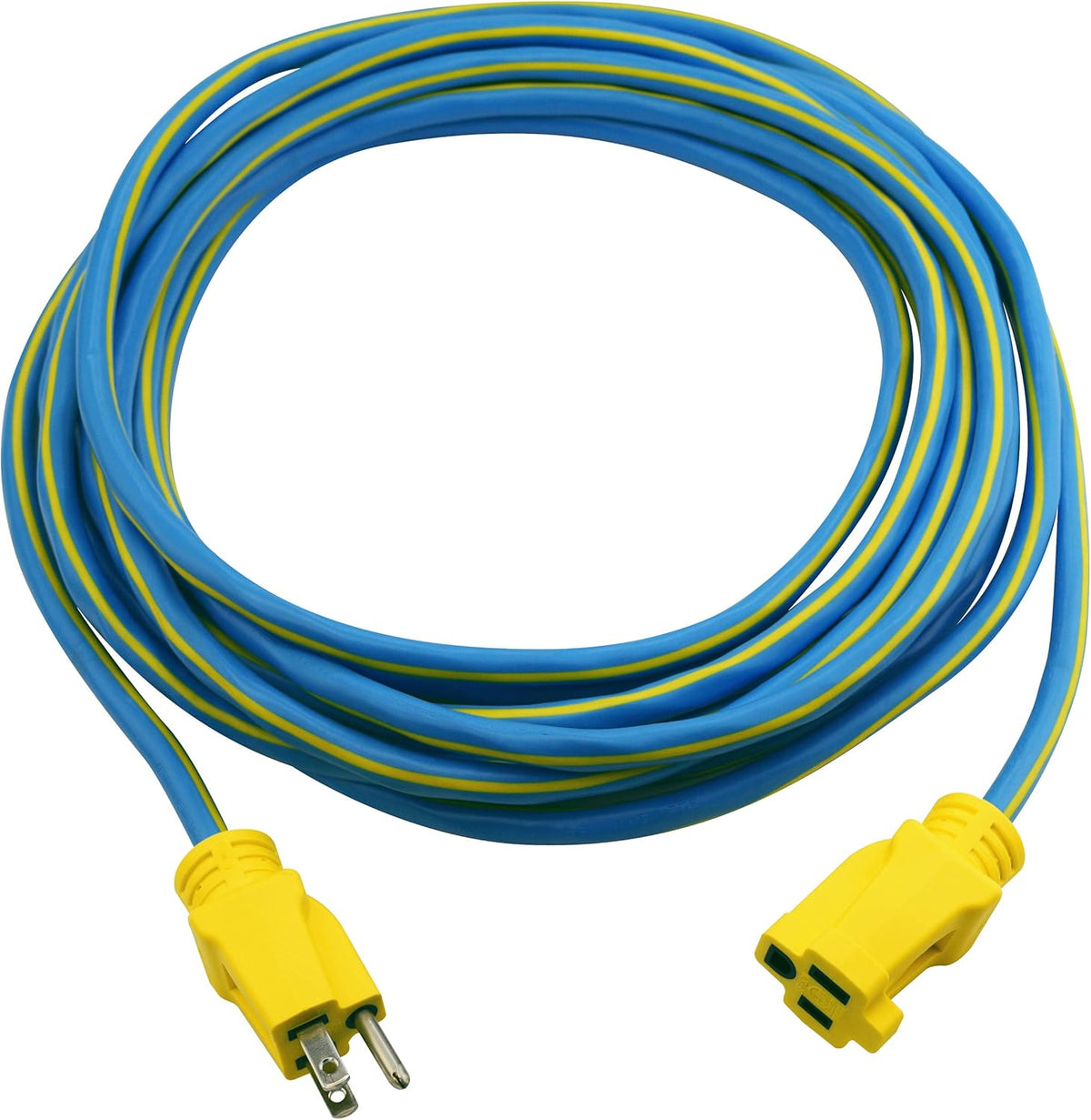 100ft 14/3 SJTW Blue Extreme Cold Weather Extension Cord with Power Indicator Light F6828
