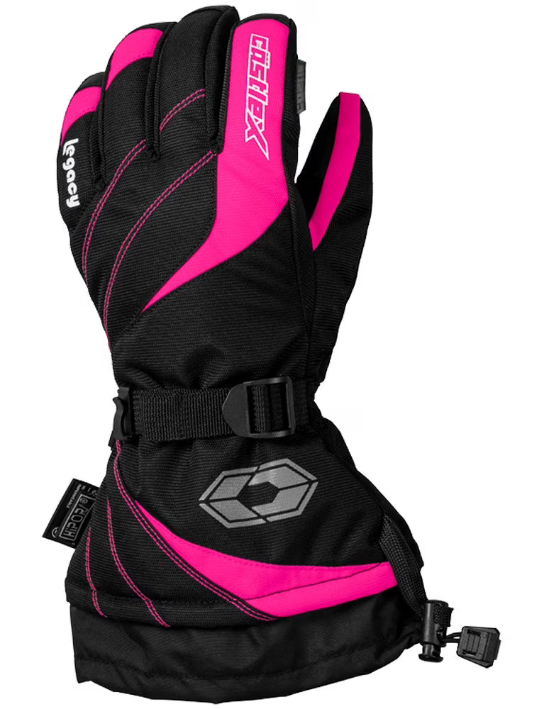 Black/Pink Glo XXL Snowmobile Gloves L606268