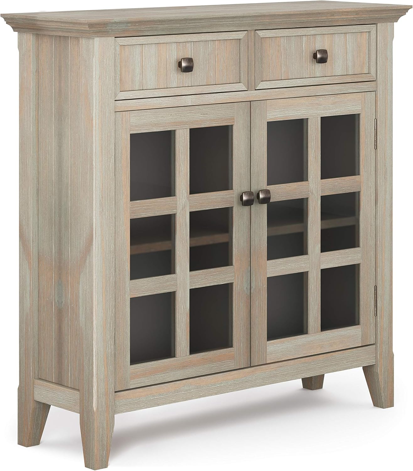 Solid Wood Storage Cabinet with 2 Drawers and 2 Doors X755473