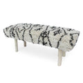 Black Cotton Rectangular Bench S9880