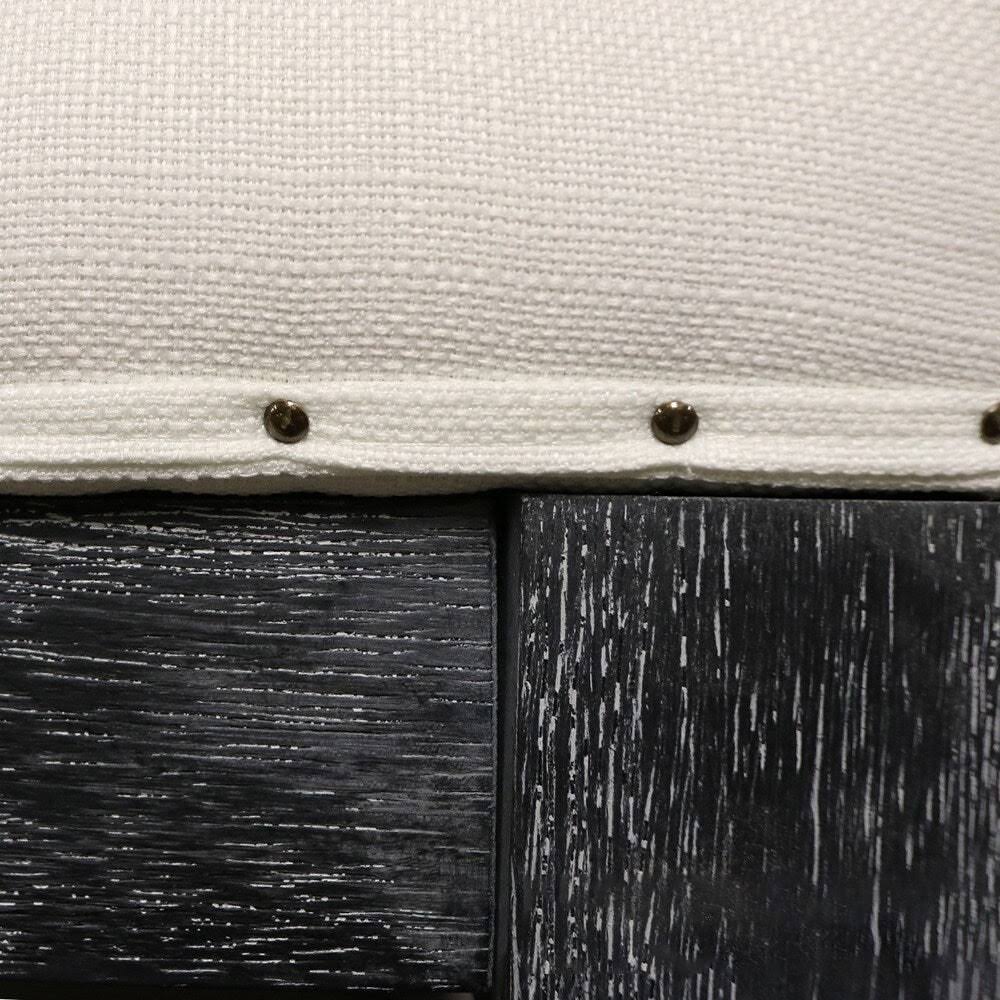Tufted Textile Shelved Ottoman D91467