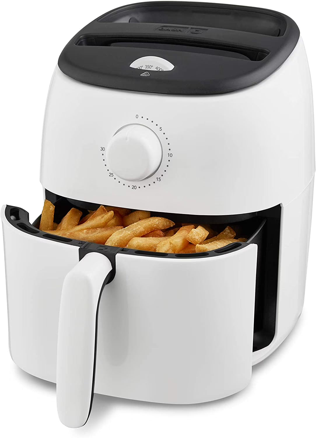 White 2.6Qt Electric Air Fryer Oven Cooker with Non Stick Fry Basket G3910