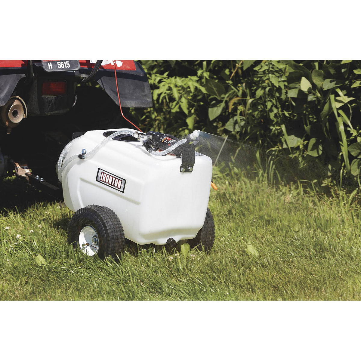 13 Gallons 12 Volt DC Tow-Behind Broadcast Sprayer Y2608
