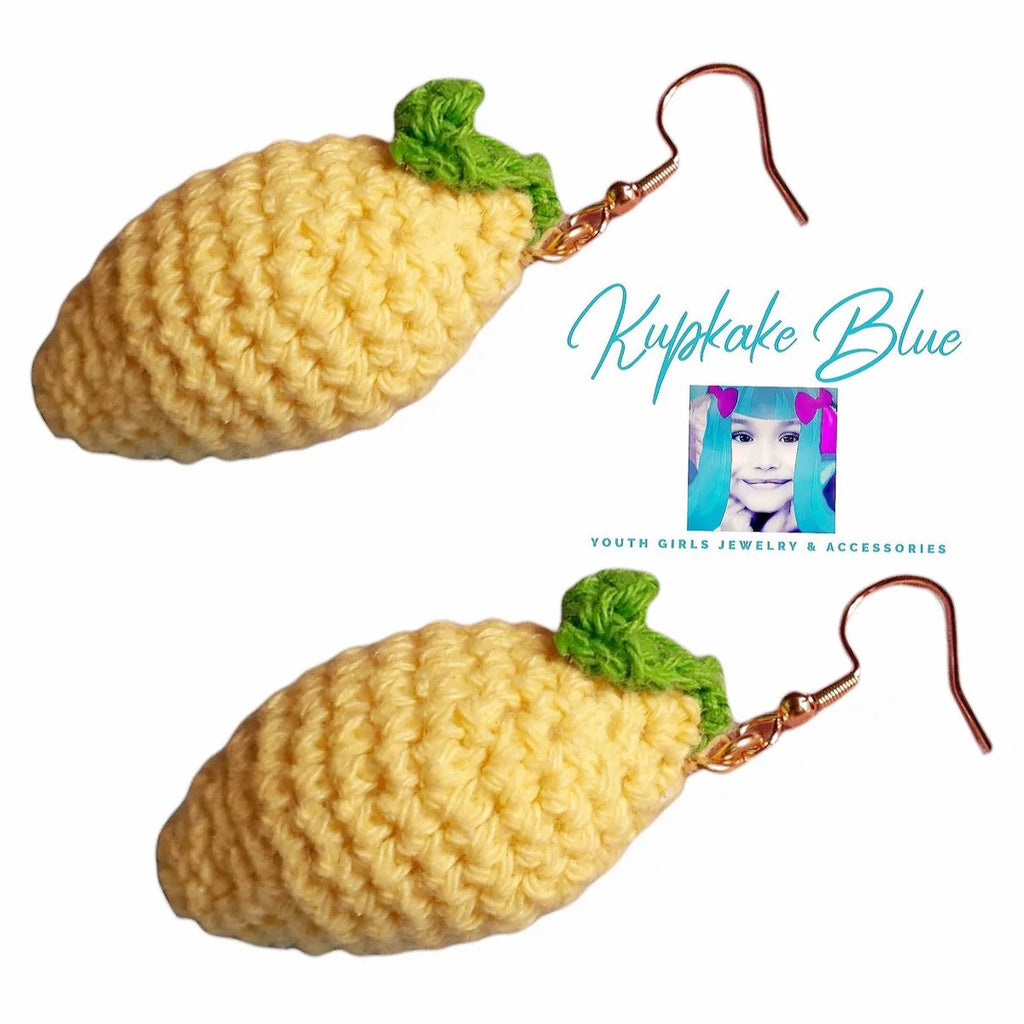 Blue Crocheted Lemon Drops Earrings K60658