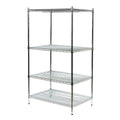 Chrome Wire Shelving Unit, 4 Shelves U300541