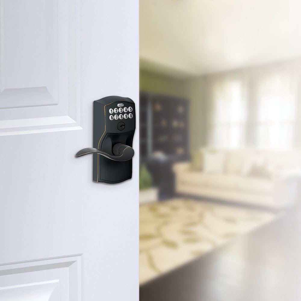 Aged Bronze Keypad Accent Lever Door Lock Q849