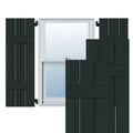 Dark Green Real Wood Pine Board and Batten Shutters Pair C2717