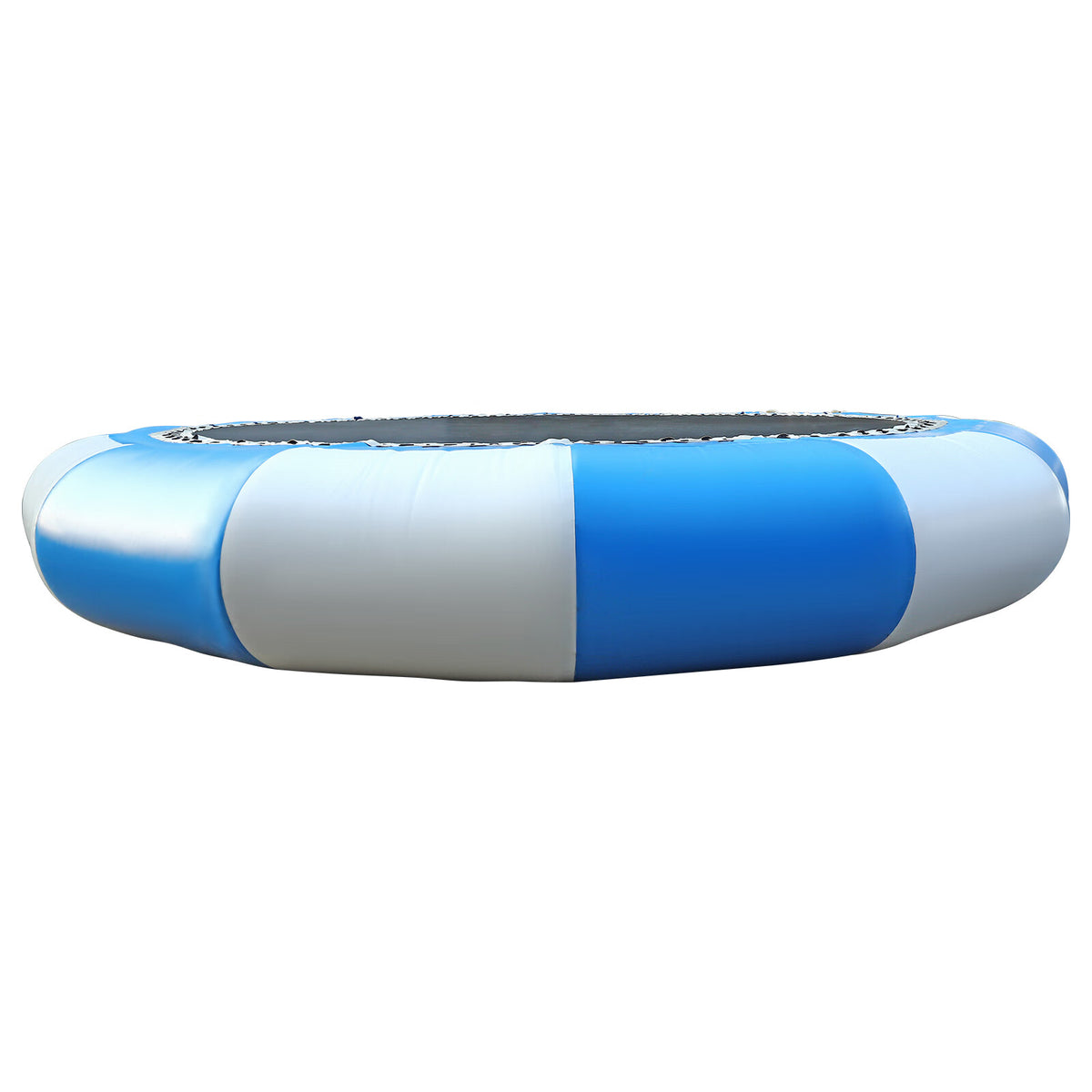 16.4Ft Inflatable Water Trampoline Blue & White 880Lb Capacity Floating Platform with Ladder N50822