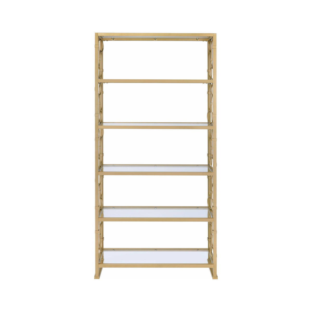 Clear Glass & Gold Bookshelf R376536