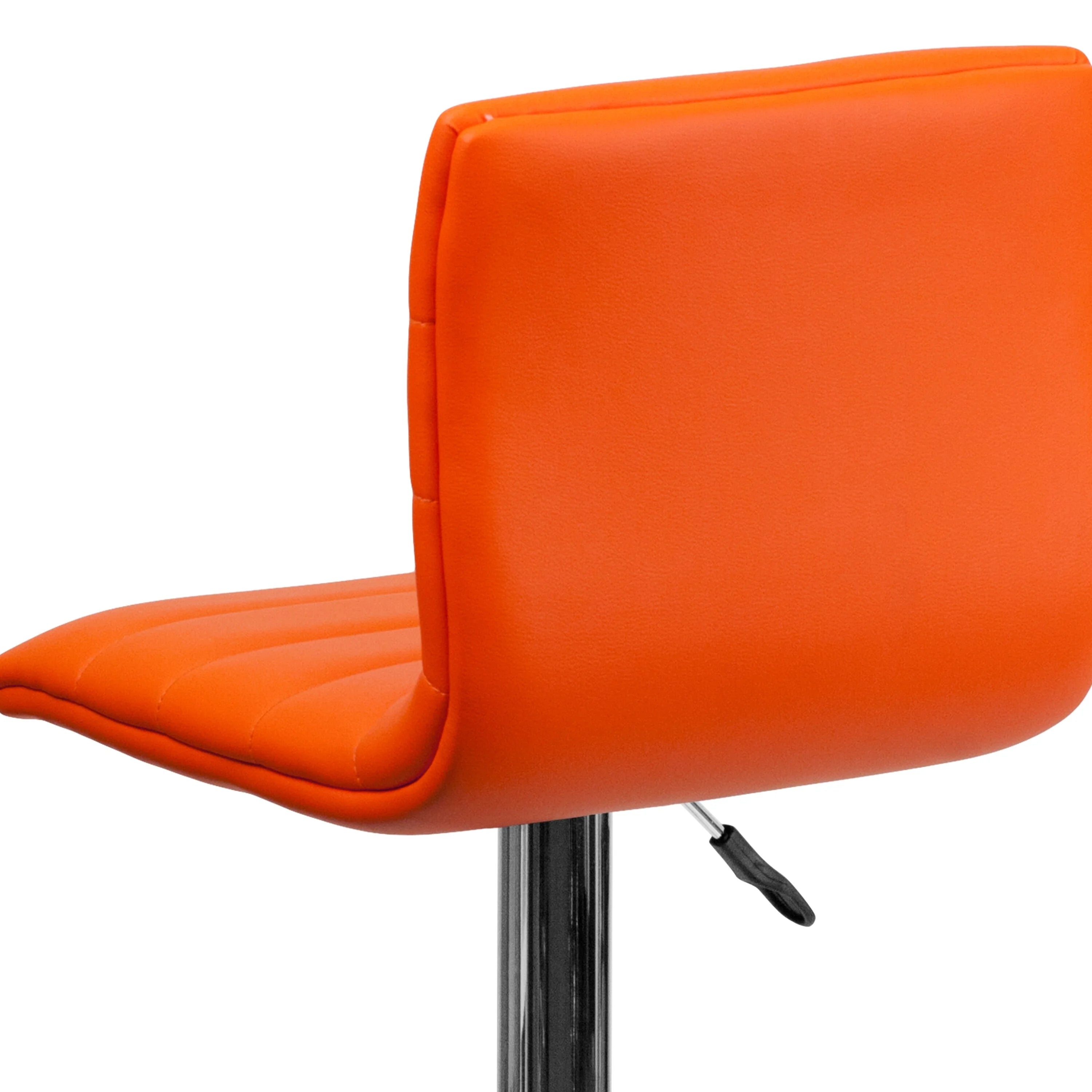 Orange Adjustable Height Barstool B9824