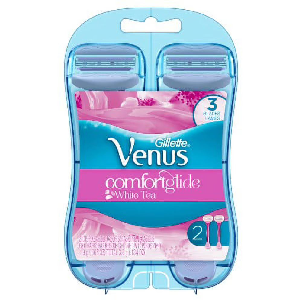 White Tea Scented Women's Disposable Razor, 2 Count Q861