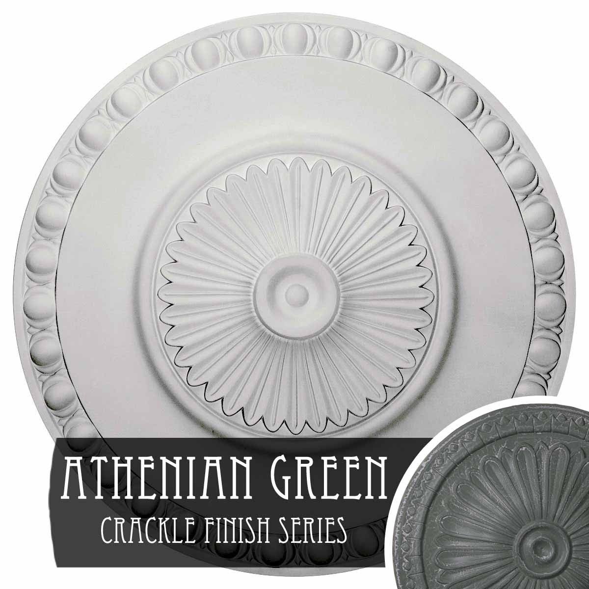 23 1/2x22OD x 3 1/4x22P Ceiling Medallion, Hand-Painted Flash Copper R3889