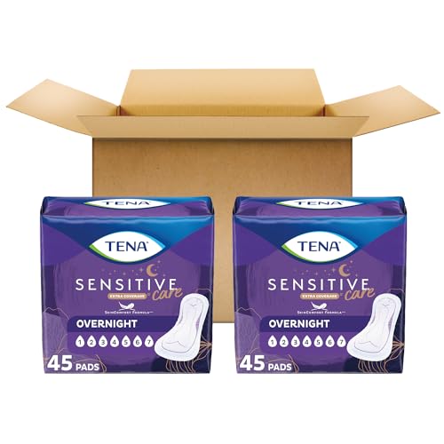 Incontinence Pads, Overnight Absorbency, Extra Coverage - 135 Count B6645