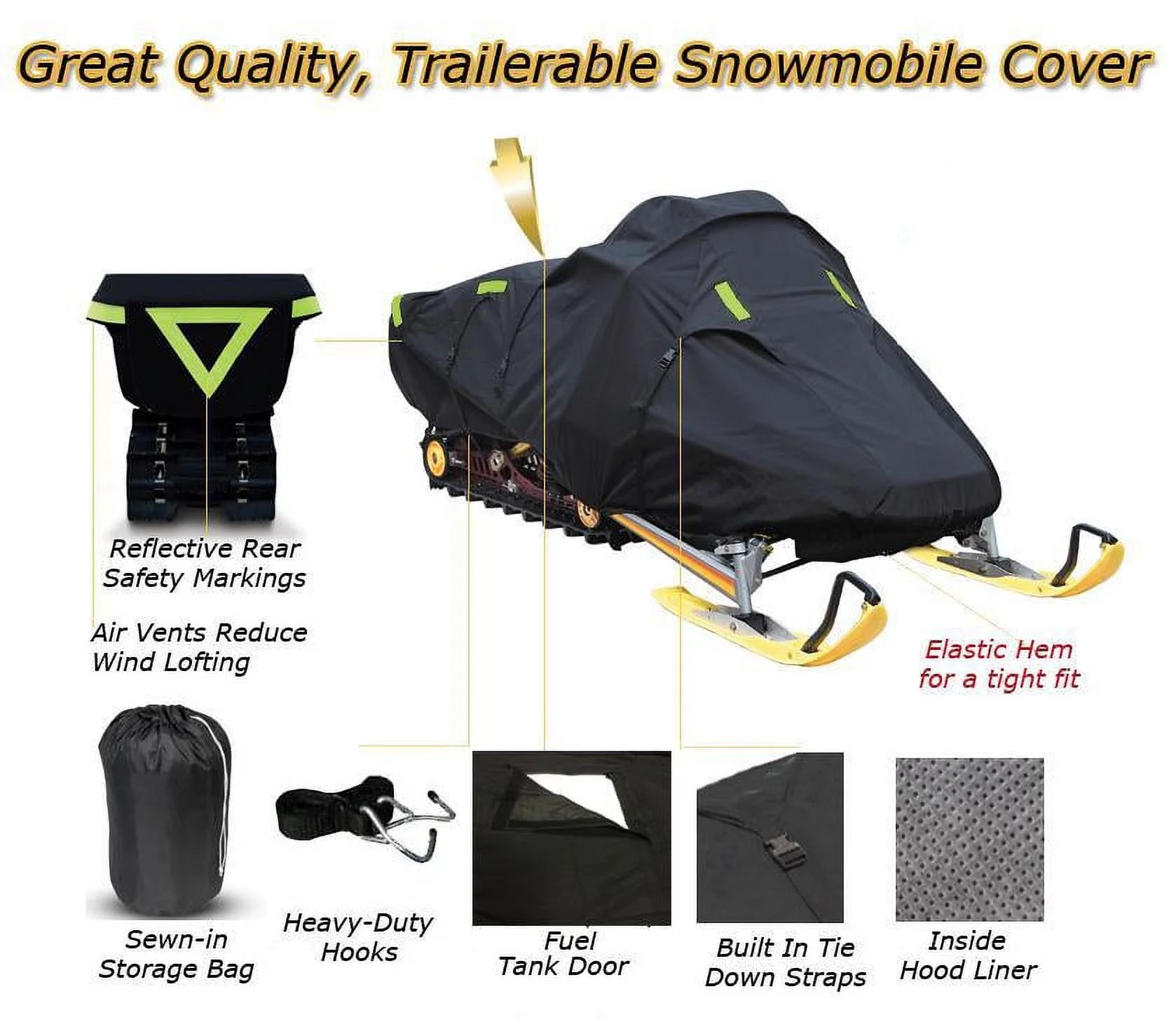 Trailerable 600 Denier Snowmobile Cover I6664