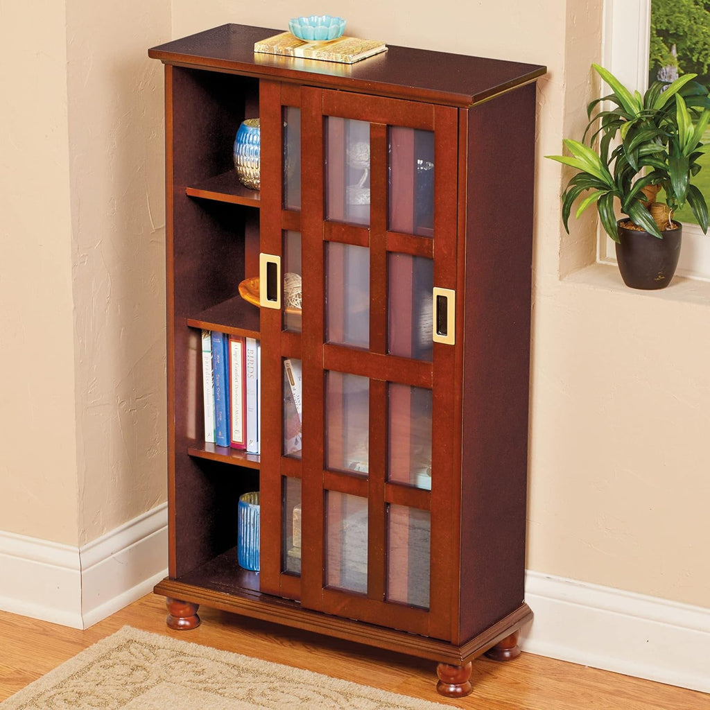 Wood Sliding Door Media Display Cabinet Z7262