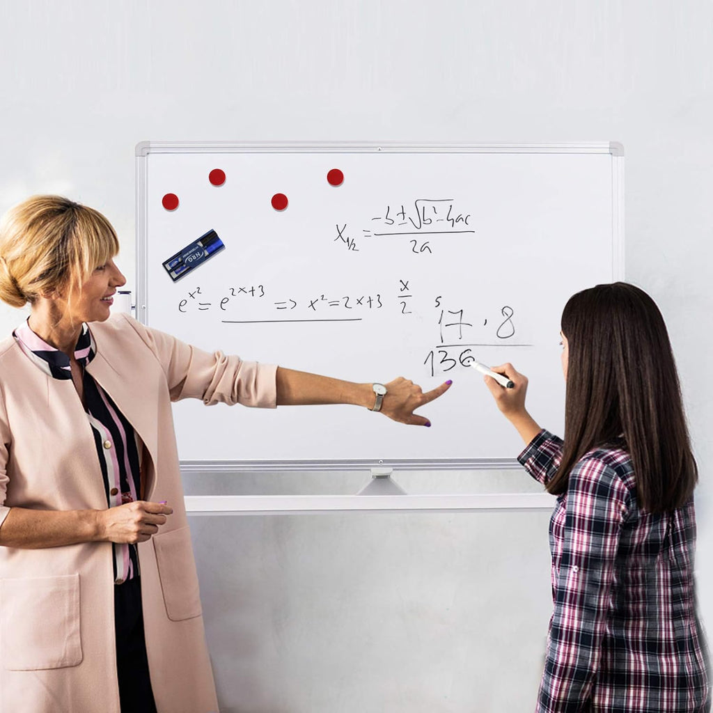 36x48 Double Sided Magnetic Dry Erase Board on Wheels with Stand C9710