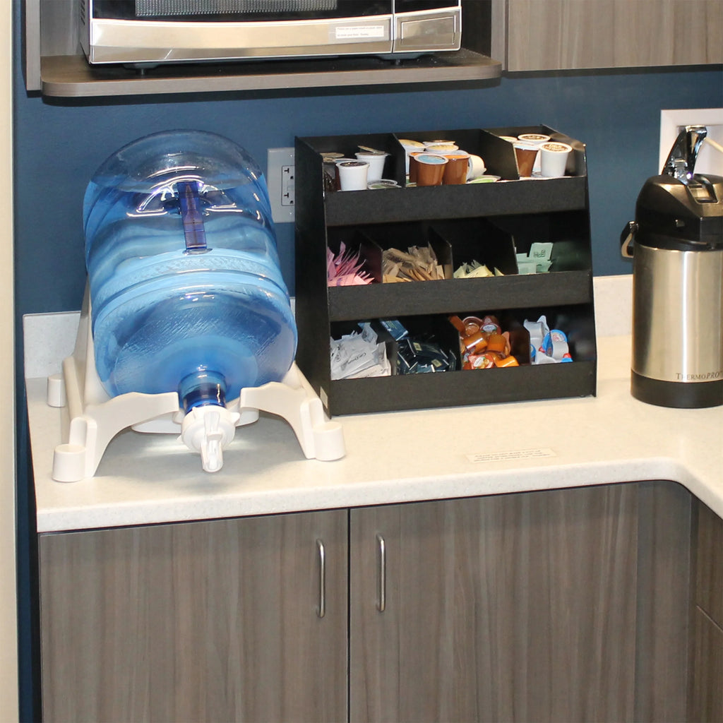 White Plastic Countertop Water Bottle Dispenser X991042