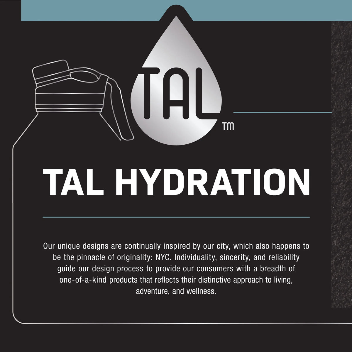Navy Stainless Steel Water Bottle 64 fluid ounces S576