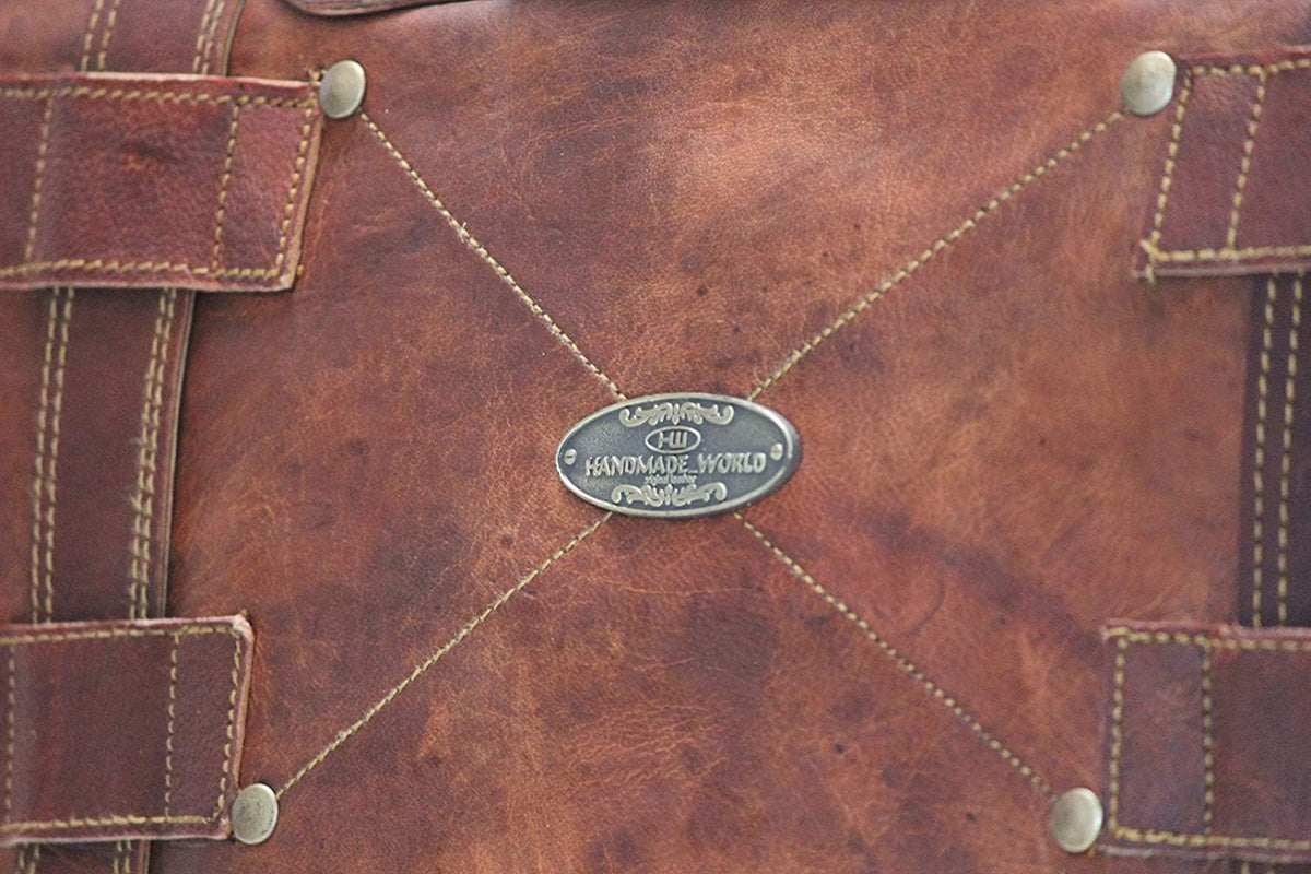 Distressed Leather Messenger Bag Satchel (13 X 18) X48115