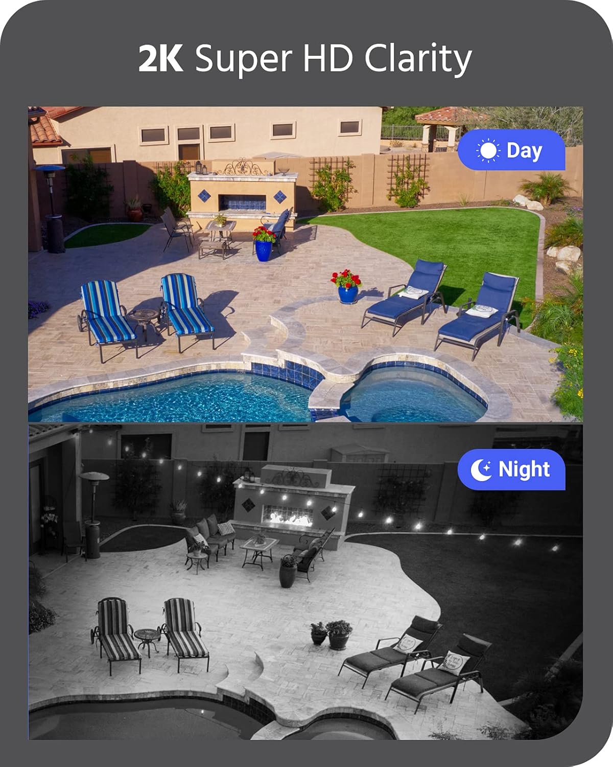 3MP Wireless Security Camera System, 8 Channel 5MP WiFi NVR with 4Pcs 3MP Weatherproof IP Cameras R311