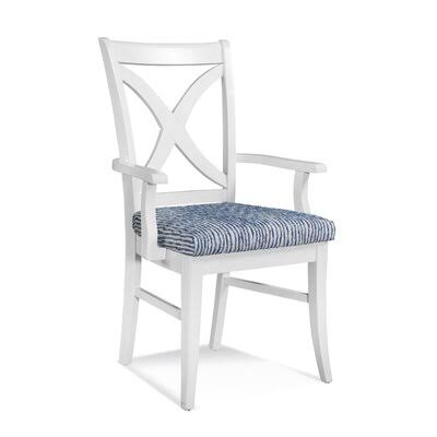 Glacier Blue Textured Cross Back Arm Chair I927