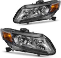 Headlight Assembly for Civic Sedan 4-Door and Coupe 2-Door, Black Housing D41012