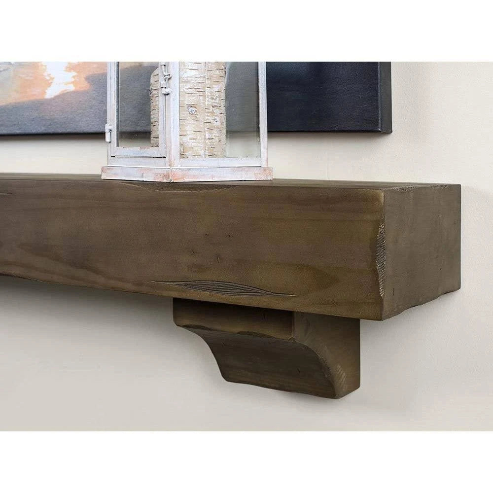 Grey Rustic Fireplace Mantel Shelf Y3076