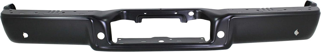 Step Bumper Powdercoated Black Steel with Rear Object Sensor Holes A51487