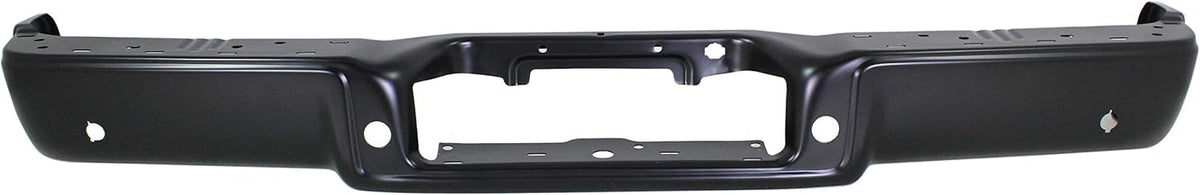 Step Bumper Powdercoated Black Steel with Rear Object Sensor Holes A51487