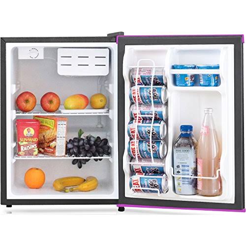 Black/Pink Trim Compact Refrigerator I219