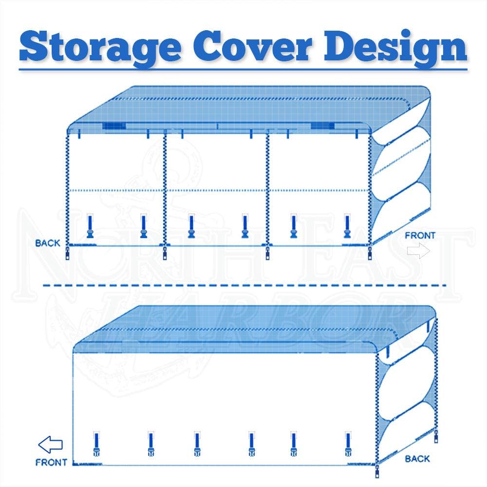 Waterproof RV Cover Fits Length 35'-38' Travel Trailer Camper Zippered Panels D9119