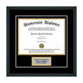 Black 3/4x22 Single Diploma Frame B8364