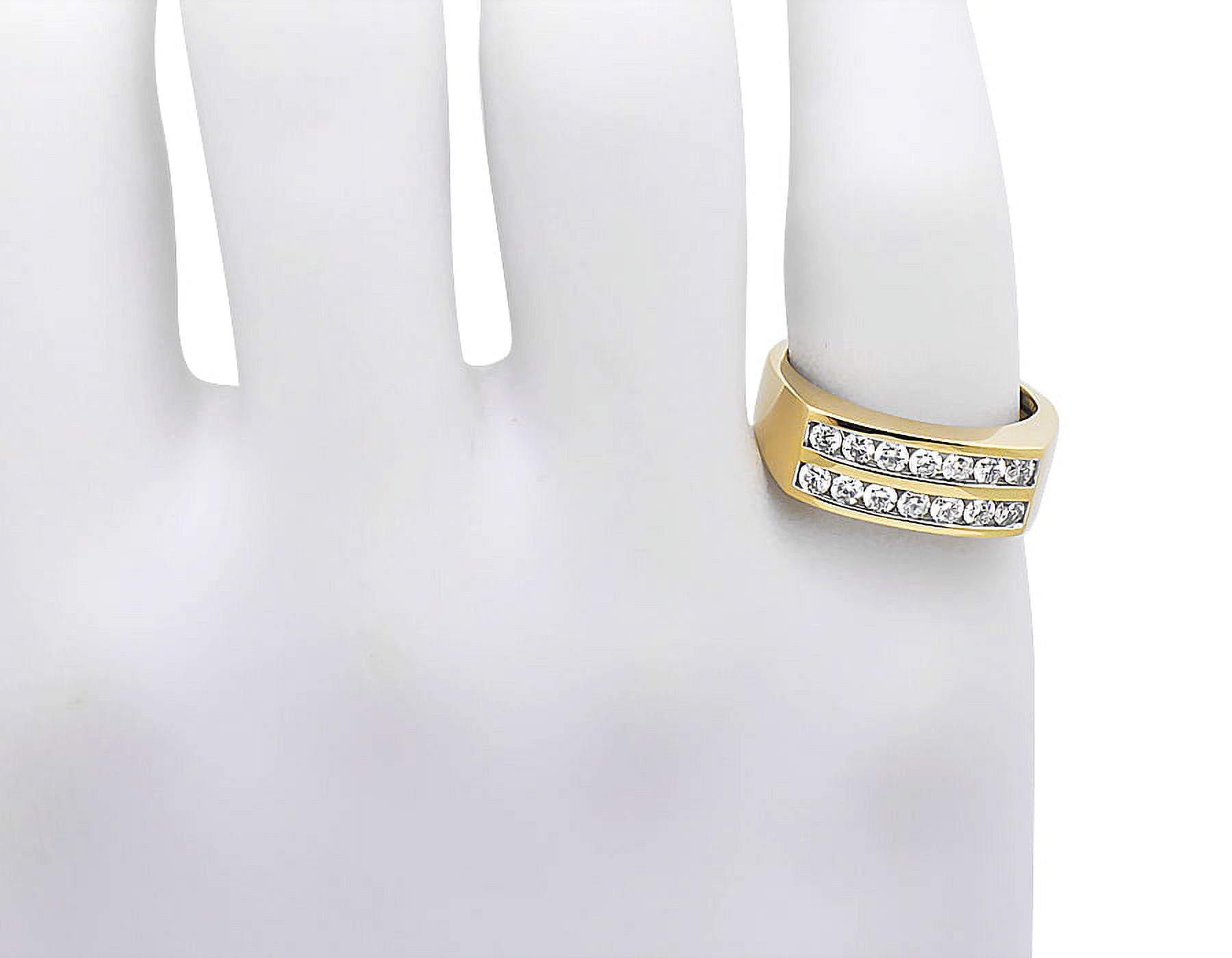 14K Yellow Gold Diamond Mens Band W365642