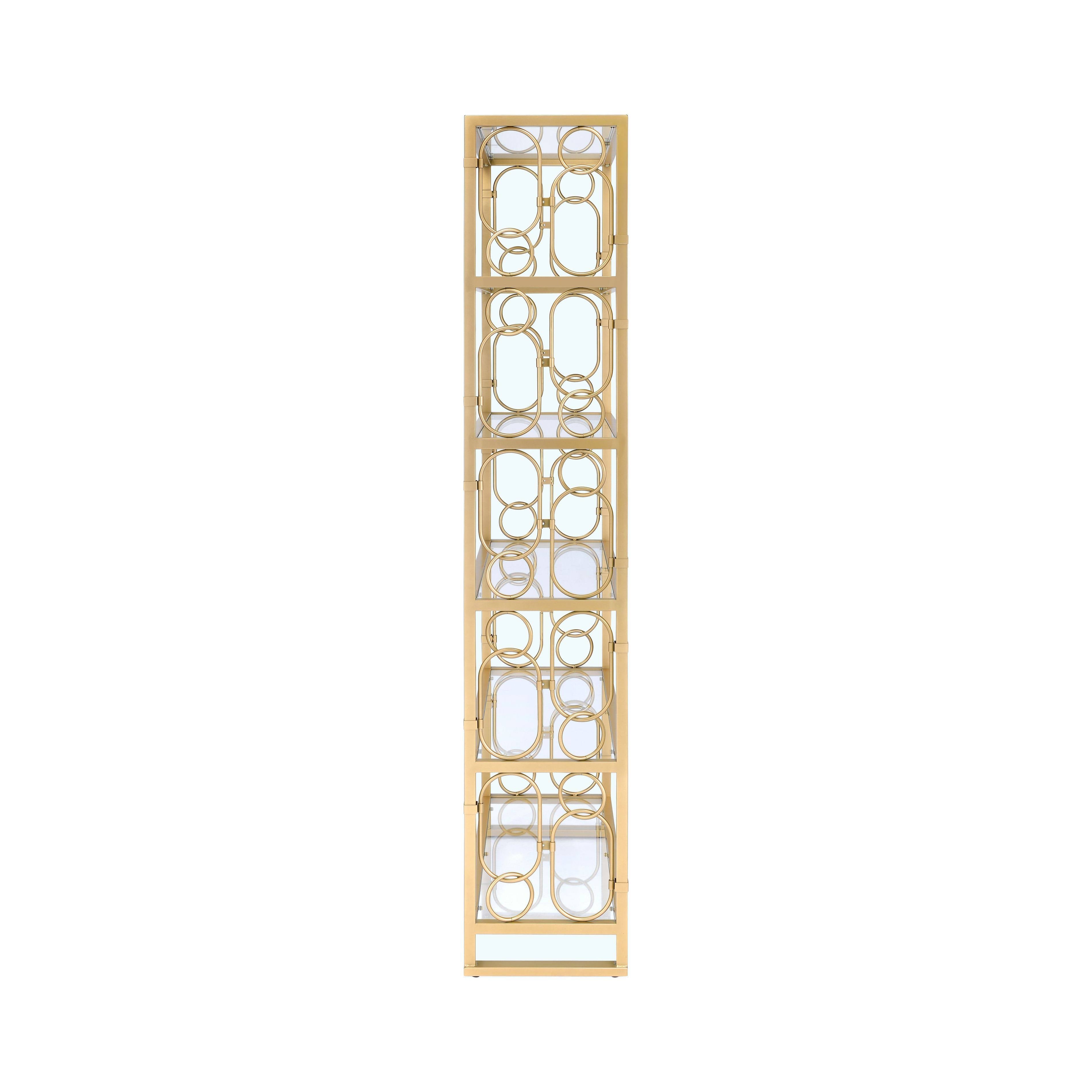 Clear Glass & Gold Bookshelf R376536